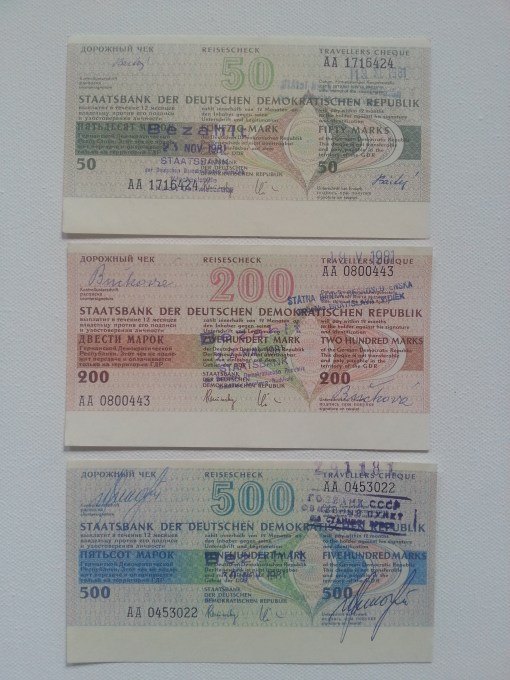 DDR Reise-Schecks