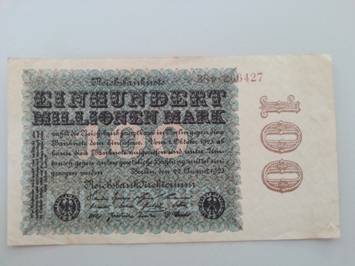 Inflation 100Mio 19230822