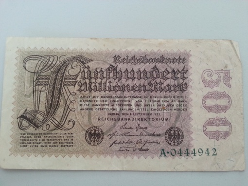 Inflation 500Mio 19230901