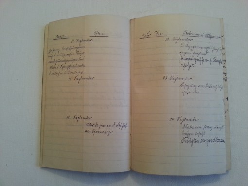 Kriegstagebuch 27. Sep 1914