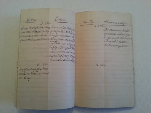 Kriegstagebuch 16. Nov 1914