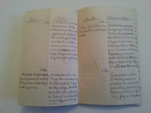 Kriegstagebuch 1. Dez 1914