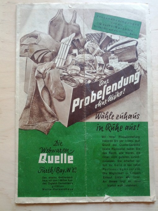 Quelle Katalog 1937 arisch