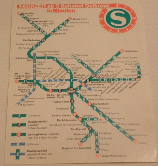 S-Bahn-Plan Berlin DDR 1985