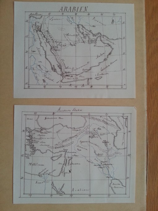 gezeichnete Landkarten