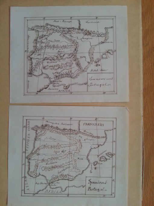 gezeichnete Landkarten