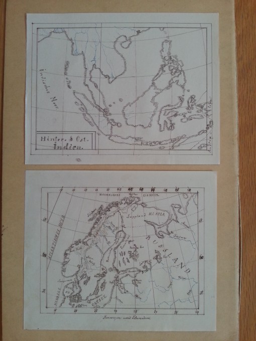 gezeichnete Landkarten