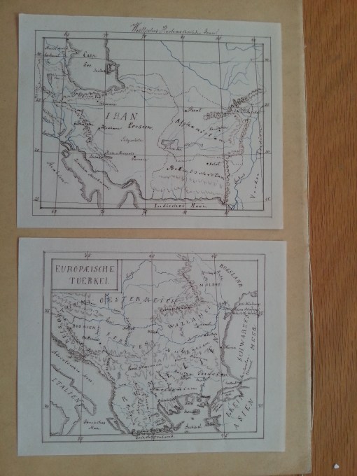 gezeichnete Landkarten