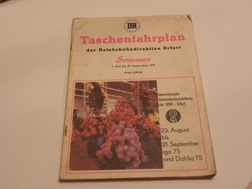 Taschenfahrplan Deutsche Reichsbahn 1975