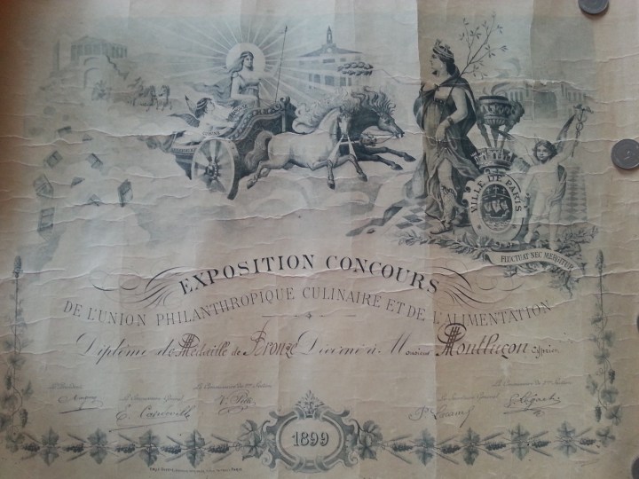 Urkunde Nahrungsmittel-Ausstellung 1899