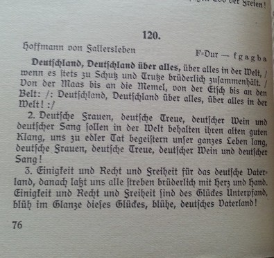 Liederbuch der Wehrmacht 1935 Deutschlandlied - Deutschland, Deutschland über alles