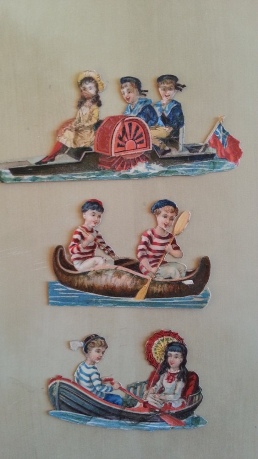 Lackbilder Oblaten Steckbilder Steckies - Bootsfahrt