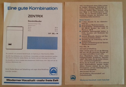 DDR Prospekt Hausgeräte