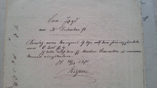 Einladung zur Sau-Jagd 21. Dezember 1871