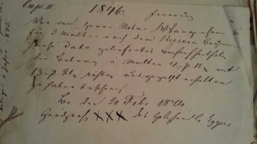 von Damm Beleg 1846 xxx