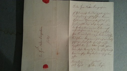 von Damm Klage gegen Witwe Rohde 1829-1833