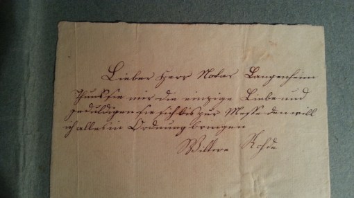 von Damm Klage gegen Witwe Rohde 1829-1833