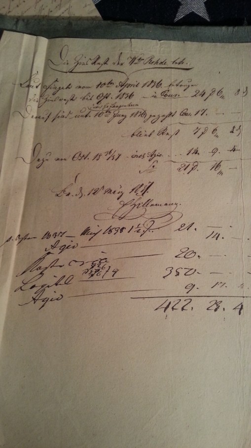 von Damm Klage gegen Witwe Rohde 1829-1833