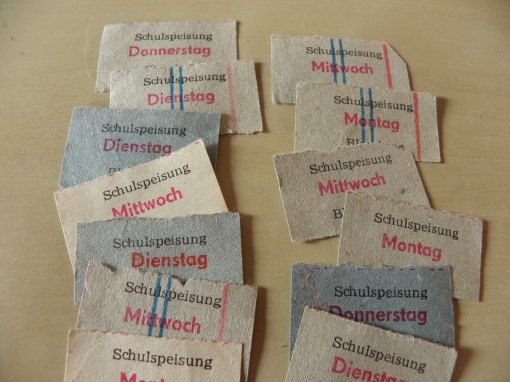 DDR Schulspeisung Essenmarken