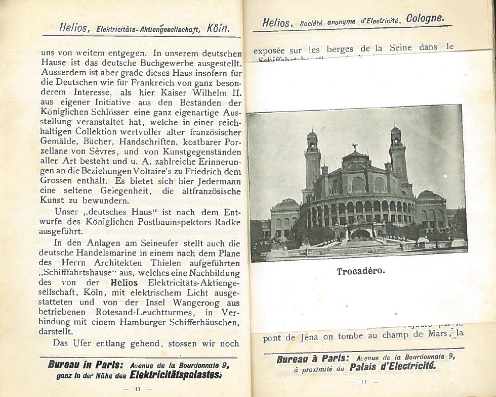 Helios Führer durch Paris, herausgegeben anläßlich der Pariser Welt-Ausstellung 1900
