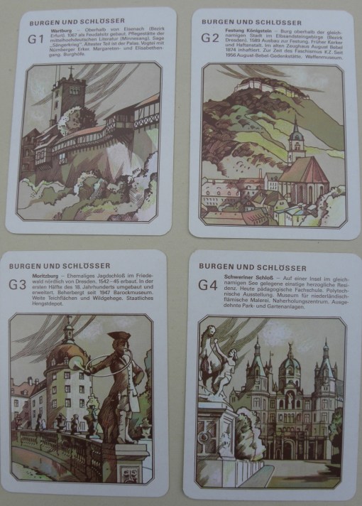 DDR Quartettspiel Von der Ostsee zum Thüringer Wald