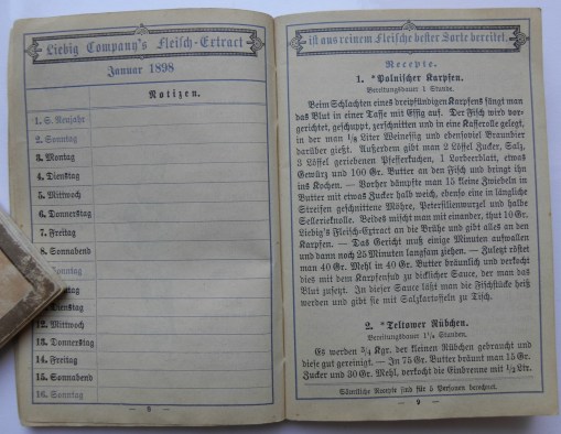 Liebig Haushaltungs-Kalender 1893