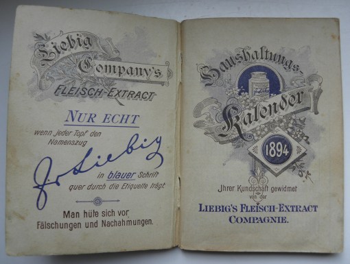 Liebig Haushaltungs-Kalender 1894