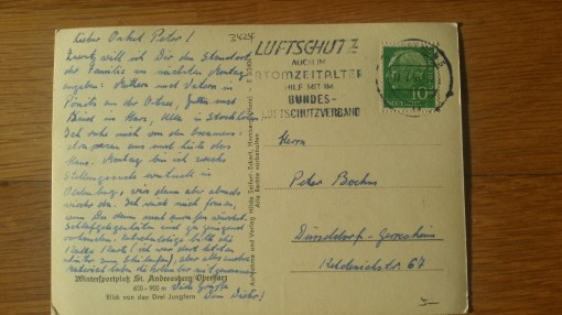 Luftschutz-Postkarte