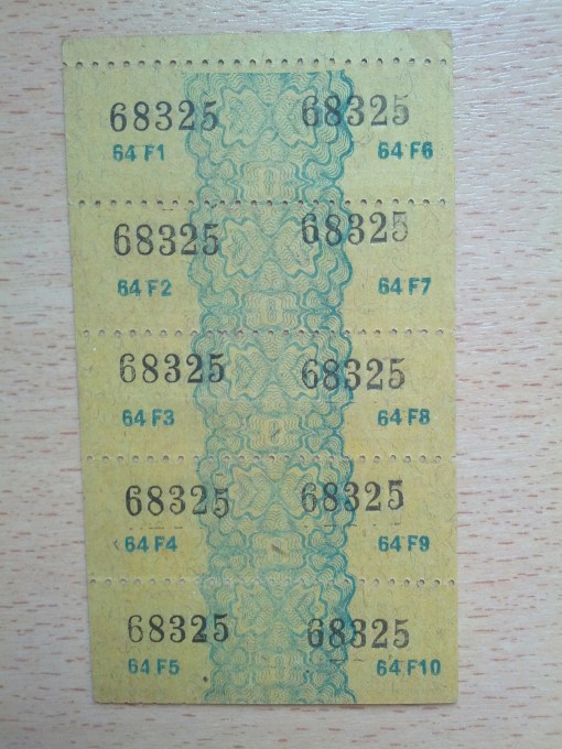 Deutsches Reich Reise-Brotmarke 1917, Abschnitt für 50 Gramm Gebäck